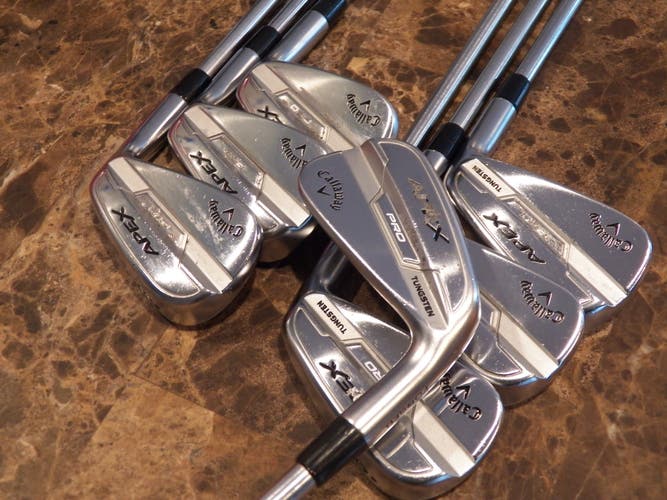 RIGHT HAND CALLAWAY APEX PRO 21 FORGED GOLF IRON SET 4-PW PROJECT X IO 6.0 STIFF
