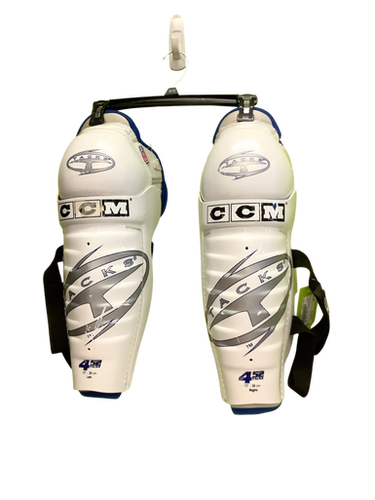 Used CCM 452 TACKS Senior Shin Guards White 15" 11686-S000045099