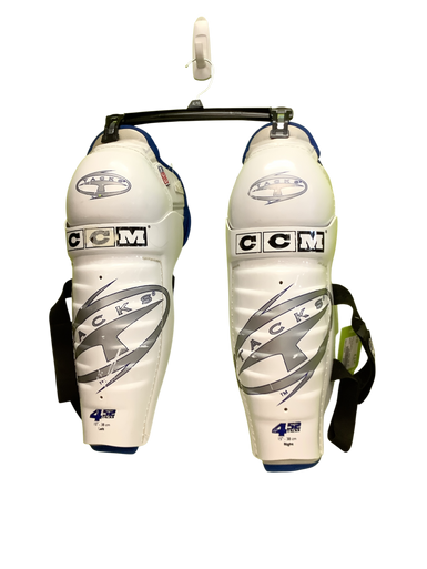 Used CCM 452 TACKS Senior Shin Guards White 15" 11686-S000045099