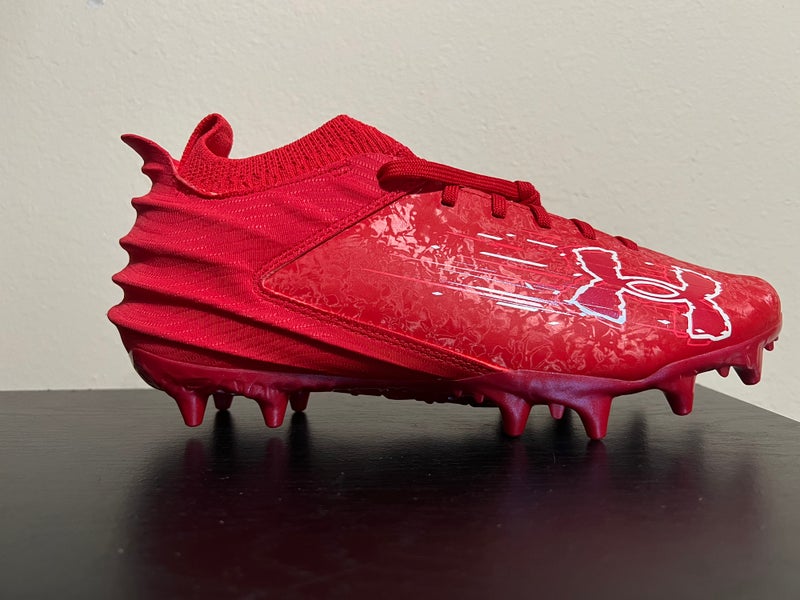 Under Armour Men's Blur 2 MC Suede Football Cleats Men's Size 8.5 Red Beta 3027978-600