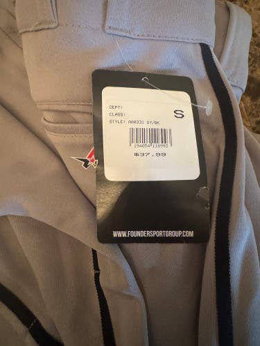 Gray Men's Small Adult Alleson Game Pants (New)