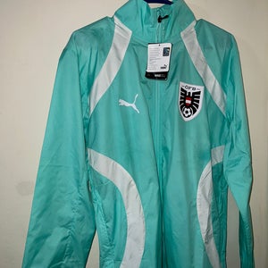 Puma Austria Pre-match Woven Football Jacket Men's Size Small 774172-07