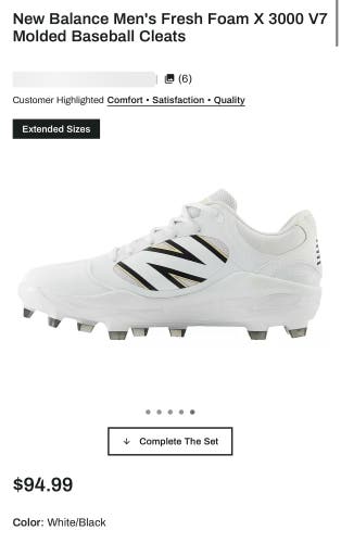 New Balance 3000v7 Baseball cleats