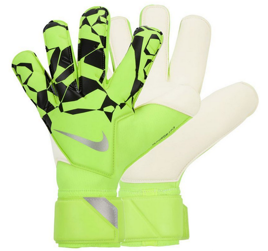 Nike Vapor Grip3 Goalkeeper Gloves Men's Size 10 Volt Black HQ0304-702