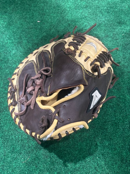 Brown & Tan Akadema AGC 98 RH Catcher's Baseball Glove 32"(Used)