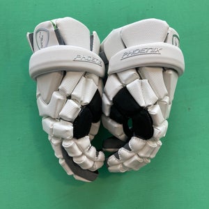 White Adrenaline Phoenix Lacrosse Gloves Large (New)