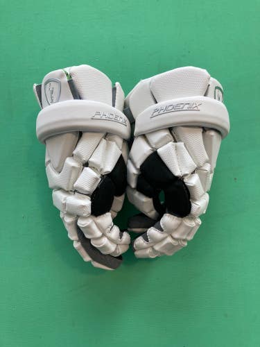 White Adrenaline Phoenix Lacrosse Gloves Large (New)