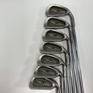 Ping Eye 2 + Iron Set 3-9 Maroon Dot 5* Up Cushin JZ Stiff Steel Mens RH
