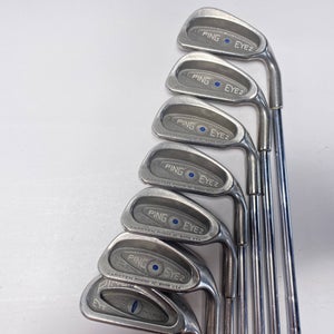 Ping Eye 2 Iron Set 3-PW Blue Dot 1* Up Karsten ZZ-Lite Stiff RH No 7i