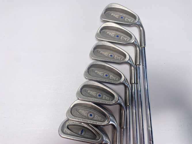 Ping Eye 2 Iron Set 3-PW Blue Dot 1* Up Karsten ZZ-Lite Stiff RH No 7i