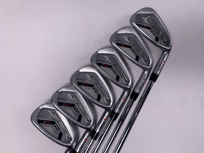 Ping i25 Iron Set 5-PW Orange Dot 2* Flat CFS Max Stiff Steel Mens RH