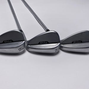 Ping s159 Chrome Wedge Set 50* 12 54* 12 58* 8 Orange Dot 2* Flat KBS Mens RH