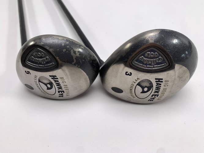 Callaway Hawkeye VFT 3 & 5 Fairway Wood Set 15* 18* System 60 Senior Mens LH