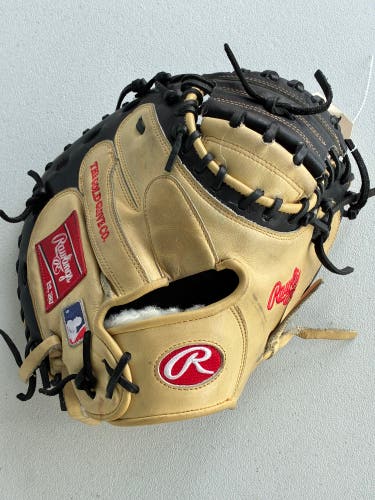Brown Rawlings Pro Preferred RH Catcher's Baseball Glove 34"