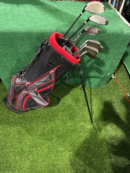 Men's Top Flite Golf Set RH Men's Flex 10 Clubs + Standing Bag (Used)