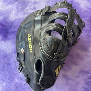 Black Wilson A2000 RH First Base Baseball Glove 13" (Used)
