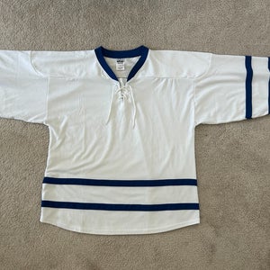 White Large Men's Athletic Knit Jersey (Used)