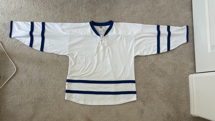 White Large Men's Athletic Knit Jersey (Used)