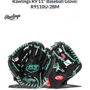 New RH Throw Rawlings R9 Contour Fit Baseball Glove 11"