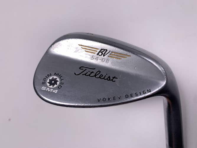 Titleist Vokey Spin Milled SM4 Chrome Sand Wedge SW 54* 8 Bounce Wedge RH