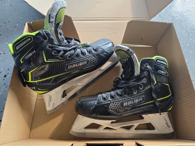 Bauer GSX Hockey Goalie Skates Extra Wide Width 8 (Used)