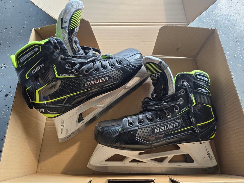 Bauer GSX Hockey Goalie Skates Extra Wide Width 8 (Used)