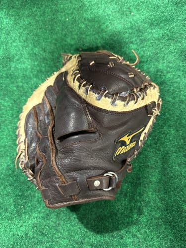 Brown & Tan Mizuno Franchise RH Catcher's Baseball Glove 33.5" (Used)