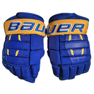 Bauer Pro Series 13” Gloves Pro Stock Blue and Yellow