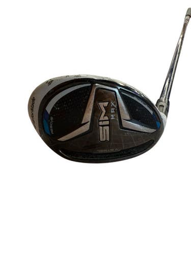 Used Taylormade SIM MAX 5 HYBRID Mens Hybrid Club LH Black 5 Hybrid 11835-S000197549