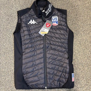 New Black Men's Large Kappa US Ski Team Issued Vest