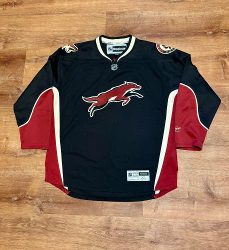 Reebok Premier Phoenix Arizona Coyotes Running "Fox" Black Alternate Jersey (XL)