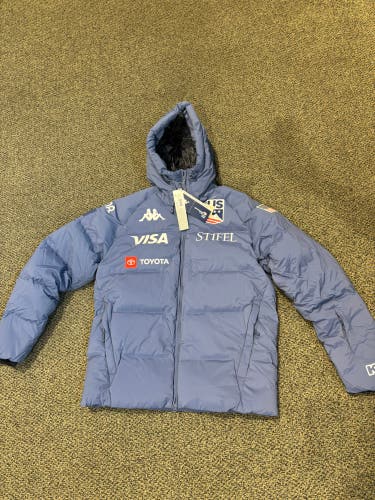 New Blue Men's Large Kappa US Ski Team Puffer Jacket