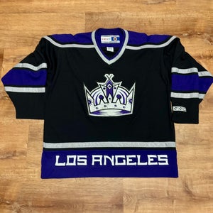 Vintage CCM Los Angeles Kings Crown Jersey Black (XL)