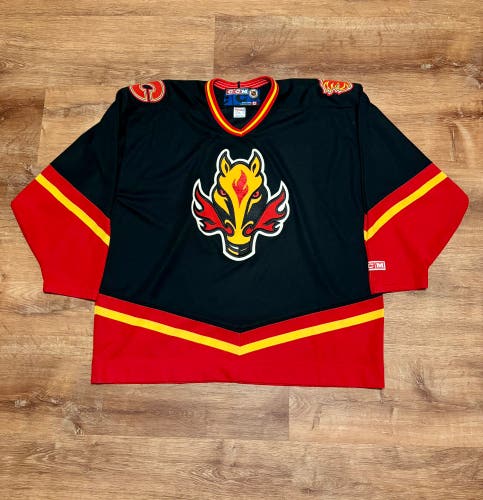 Vintage CCM Calgary Flames Blasty Jersey Black (XXL)