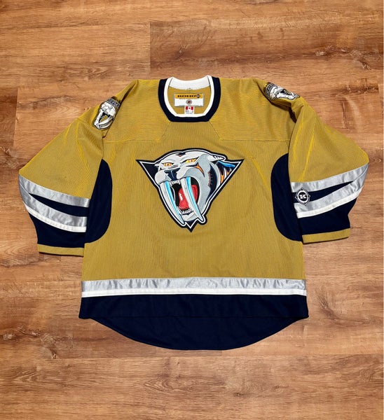Vintage Koho Men’s Nashville Predators Mustard Cat Jersey (XL)