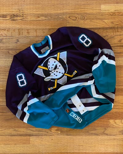 Vintage Teemu Selanne Mighty Ducks Center Ice Authentic Hockey Jersey