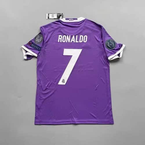 Real Madrid CR7 Purple Medium/Large Men's Adidas Jersey (New)