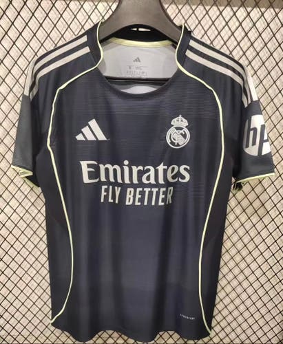 Real Madrid 25/26 Black Medium/Large Men's Adidas Jersey (New)