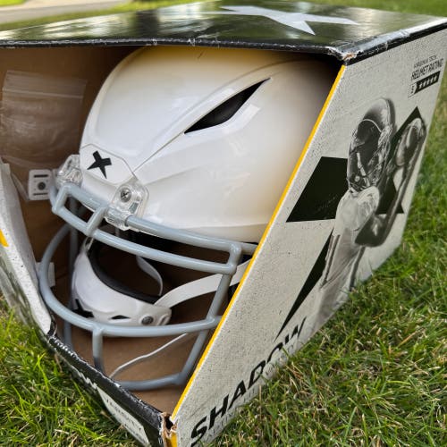 NEW Xenith Shadow Adaptive Fit Football Helmet White Gray Mask - Varsity Large
