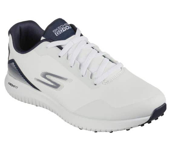 Skechers Go Golf MAX 2 Arch Fit Shoes (White/Navy, 9, Medium) NEW