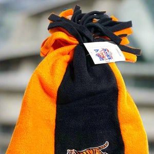 Cincinnati Bengals Vintage Late '90s NFL Black/Orange Cuffless NOS Fleece Tassel Hat (New)