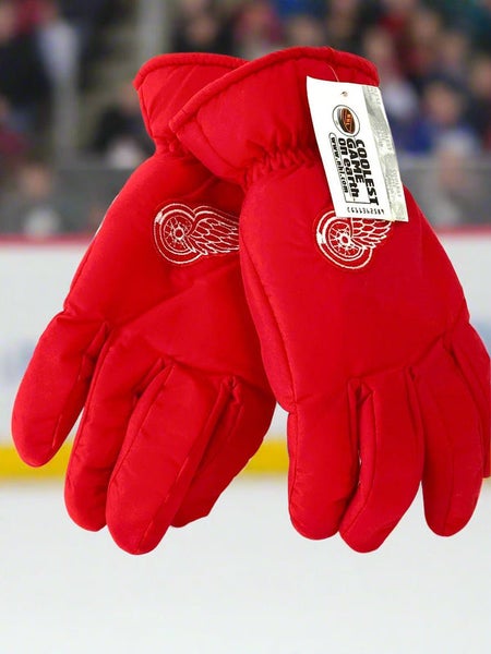 Detroit Red Wings Vintage Late '90s NHL Adult Nylon NOS Gloves (New)