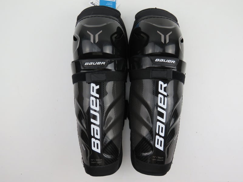 Bauer Pro Series NHL Pro Stock Ice Hockey Player Shin Pads Protective Senior Size 14" NWT