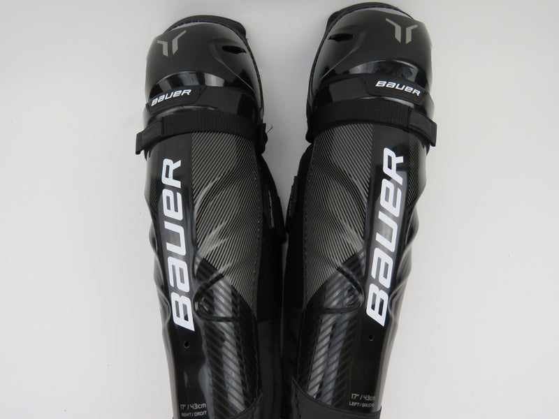 Bauer Pro Series NHL Pro Stock Ice Hockey Player Shin Pads Protective Senior Size 17" NWT