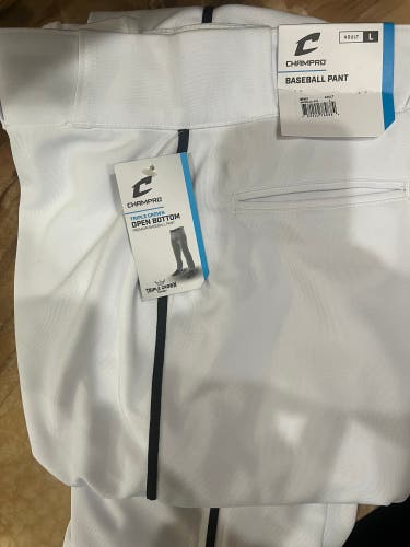 White Men's Large Adult Champro Game Pants (New)