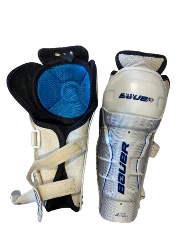 Used Bauer Youth Shin Guards Grey 9" 11472-S000142870