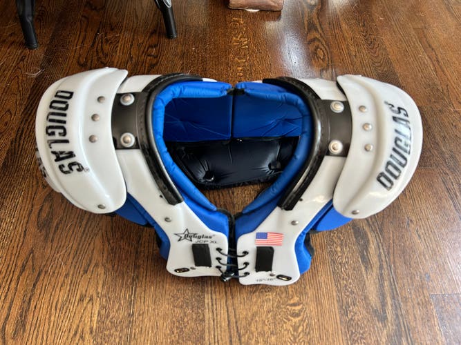 Youth Douglas Junior Custom Pro JCP Shoulder Pads (Used) XL Extra Large Blue 15-16