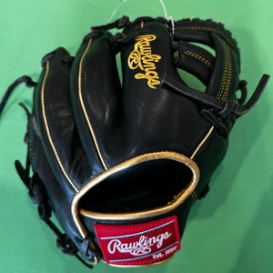 Black Rawlings R9 RH Infield Baseball Glove 9.5" (Used)
