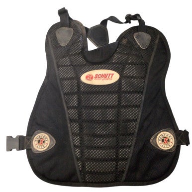 Used Schutt CHEST PRO Catchers Chest Protector Black Intermed 11760-S000080694
