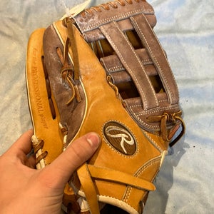 Brown Rawlings Heart of the Hide LH Outfield Baseball Glove 12.75" (Used)